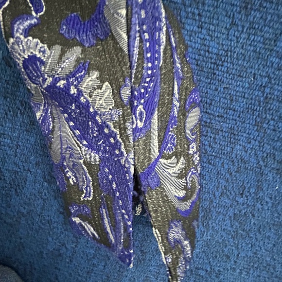 Kasper Vintage Retro Blazer Purple Silver 3 Buttons Slit Sleeves wear with Jeans - Picture 9 of 9